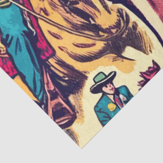 Comicen für den Retro-Western Seidenpapier (Ausschnitt)