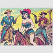 Comicen für den Retro-Western Seidenpapier (Vorderseite)