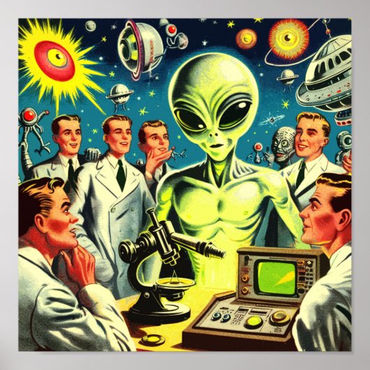 Comicen für Vintage Alien Science Fiction Poster (Vorne)