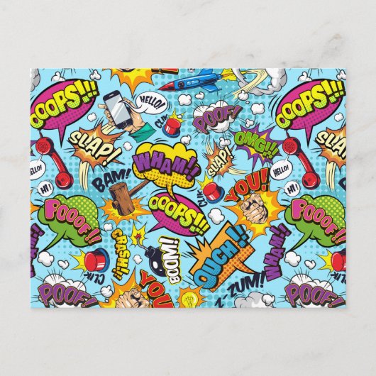 Comicen Muster Postkarte (Vorderseite)