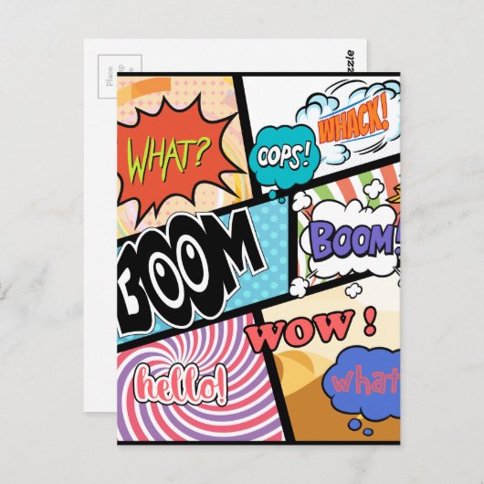 Comicen Originale Gestaltung Postkarte (Vorne/Hinten)