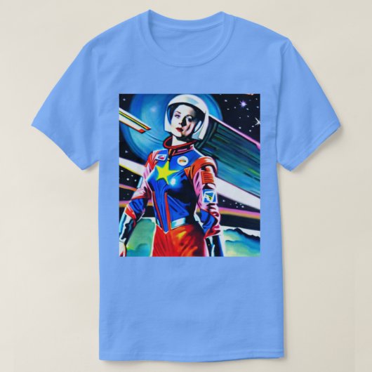 Comicen Spacegirl-Retroästhesie 2 T-Shirt (Design vorne)