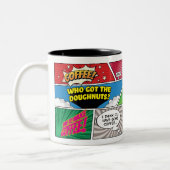 Comicen und Kaffee Zweifarbige Tasse (Links)