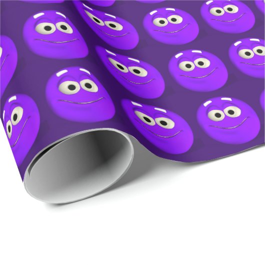 Comicfigur Lila Geschenkpapier (Rolleneckpunkt)