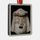 Comicmaske Silbernes Ornament (Rechts)