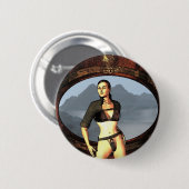 Comics-Mädchen Button (Vorne & Hinten)