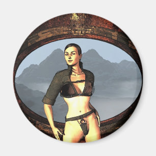 Comics-Mädchen Magnet