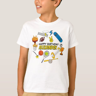 Comics Retro-Sport Sportliche Geburtstagsfeier Kin T-Shirt