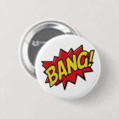 Comics Superheld Knallknopf Button (Vorne & Hinten)
