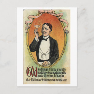 Comics Vintage 1910er Jahre Der Mensch ist eine ze Postkarte