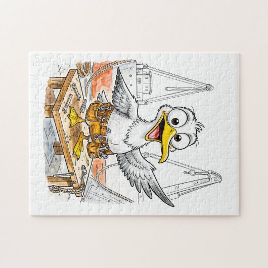 Comicschiffswerftarbeiter Puzzle (Horizontal)