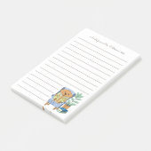 Comiczeichnender Hund-Bibliothekar-Post-It-Notizen Post-it Klebezettel (angewinkelt)