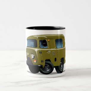 Comiczeichnungs-Lieferwagen Zweifarbige Tasse