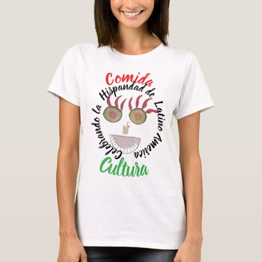 Comida Cultura Hispanic Kulturerbe Monat T - Shirt (Vorderseite)