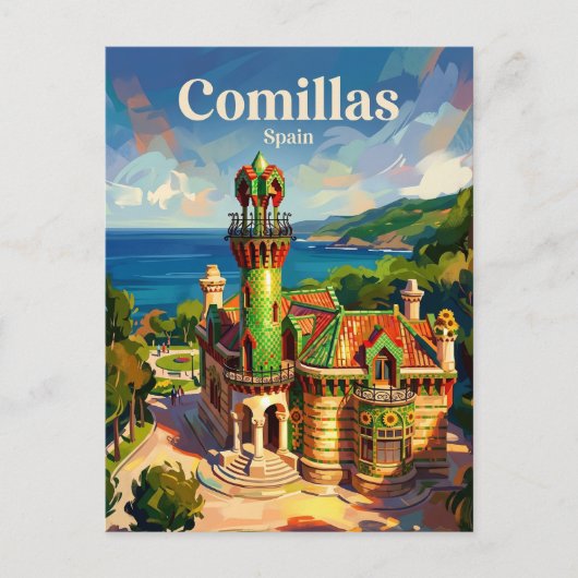 Comillas Spanien Postkarte (Vorderseite)