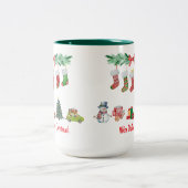 Comin' Zuhause für Weihnachten Zweifarbige Tasse (Mittel)