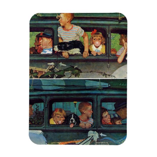 Coming and Going by Norman Rockwell Magnet (Vertikal)