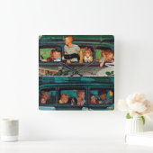 Coming and Going by Norman Rockwell Quadratische Wanduhr (Zuhause)