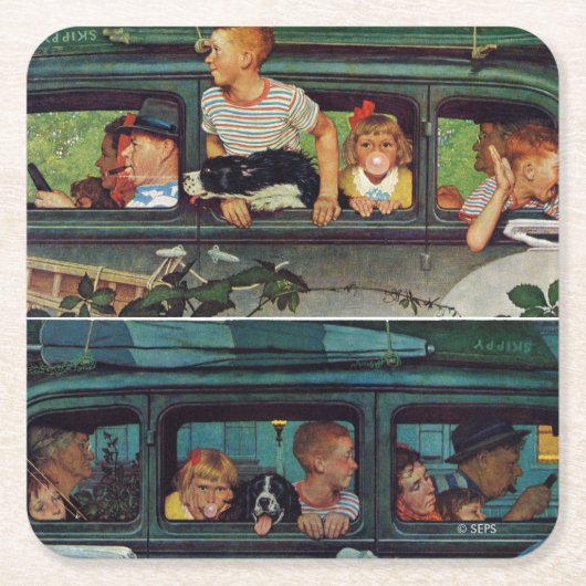 Coming and Going by Norman Rockwell Rechteckiger Pappuntersetzer (Vorderseite)