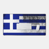 Coming Gaming Desk Mat - Griechenland-Flagge Schreibtischunterlage (Tastatur & Maus)