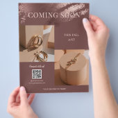 Coming Soon Photos Business Promo QR Code Flyer (Hand)