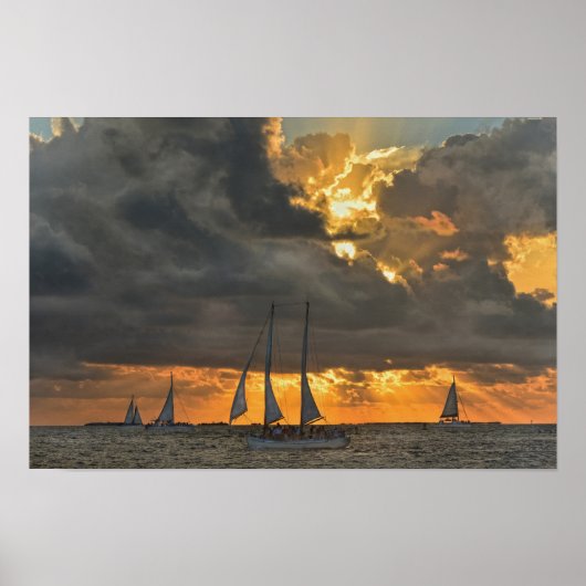 Coming Storm at Sunset in Key West, Florida Poster (Vorne)