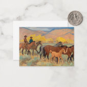 Coming Zuhause, 1942 von Maynard Dixon Mitteilungskarte (Vorderseite/Rückseite Beispiel)