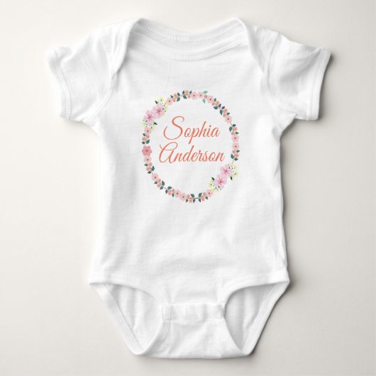 Coming Zuhause Outfit Personalisiert Baby Girl Baby Strampler (Vorderseite)