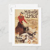Comiot Motocycle Woman and Gänse Promo Poster Postkarte (Vorne/Hinten)