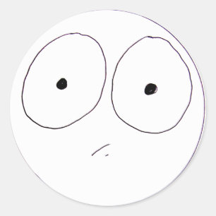 Comique Face Runder Aufkleber