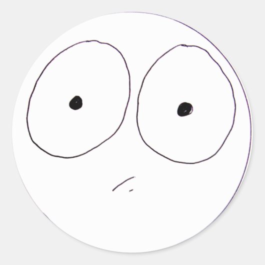 Comique Face Runder Aufkleber (Vorderseite)
