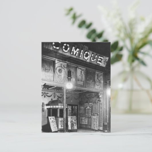 Comique Theater Postkarte (Stehend Vorderseite)