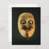 Comische Maske, Noh Theater Postkarte (Vorne/Hinten)