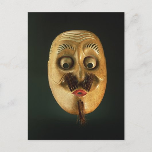 Comische Maske, Noh Theater Postkarte (Vorderseite)