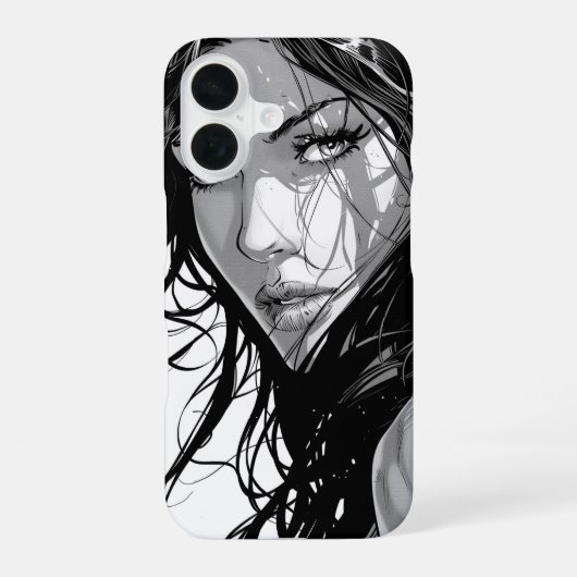 Comische Schönheit iPhone 16 Hülle (Rückseite)
