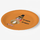 Comischer Erntedank Türkei Pappteller (Schrägansicht)