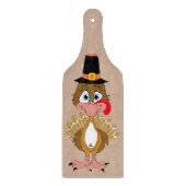 Comischer Erntedank Türkei Schneidebrett (Vorderseite)