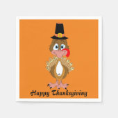 Comischer Erntedank Türkei Serviette (Vorderseite)