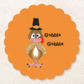 Comischer Erntedank Türkei Untersetzer (Vorderseite)