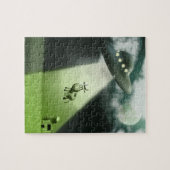Comisches UFO-Kuh-Entführung-Puzzle Puzzle (Horizontal)