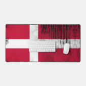 Comite Gaming Desk Mat - Dänische Flagge Schreibtischunterlage (Tastatur & Maus)