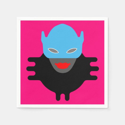 Comix ClupKitz alienFinn Manga Dada Superhero Serviette (Vorderseite)