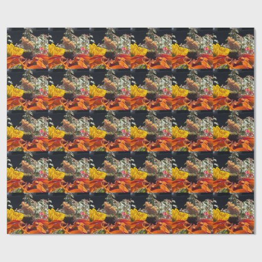 Comma Butterfly auf einer Rudbeckia-Blume Geschenkpapier (Flach)