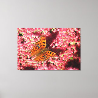 Comma Butterfly auf See Leinwanddruck