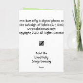 Comma Butterfly Karte (Rückseite)