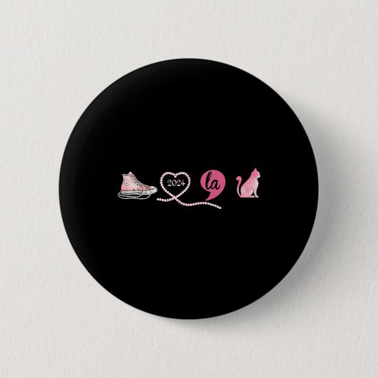 Comma Cat 2024 Kalama Harris Präsident Button (Vorderseite)