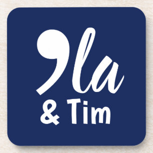 Comma Kamala und Tim 2024 Getränkeuntersetzer