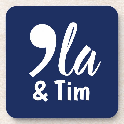 Comma Kamala und Tim 2024 Getränkeuntersetzer (Vorderseite)