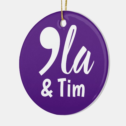 Comma Kamala und Tim 2024 Keramik Ornament (Links)