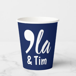 Comma Kamala und Tim 2024 Pappbecher